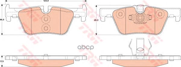 Колодки задние BMW 1 (F20, F21), 3 (F30, F31, F34, F35), 4 (F32) GDB1919 TRW арт. GDB1919