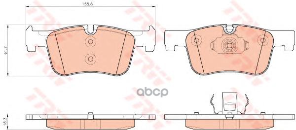 Колодки передние BMW 1 F20, 3 F30 GDB1934 TRW арт. GDB1934