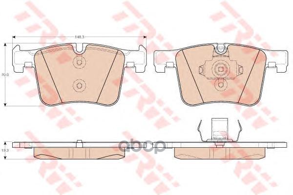 Колодки передние BMW 1 F20, 3 F30, X3 F25 GDB1942 TRW арт. GDB1942