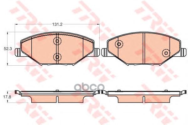 Колодки передние VW POLO 2010- (RUS), SKODA FABIA II GDB2027 TRW арт. GDB2027