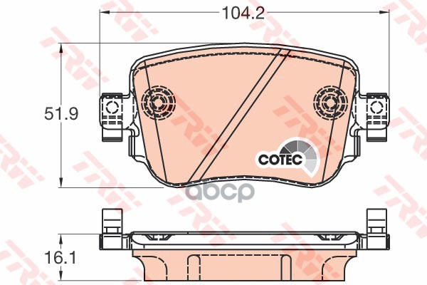 Колодки задние SKODA OCTAVIA (5E) GDB2042 TRW арт. GDB2042