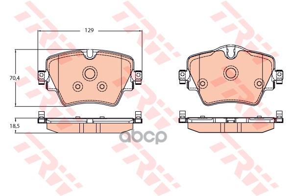 Колодки передние BMW 1-F40 2-F45/F46 X1-F48/F49 X2-F39 MINI F54/F60 TRW GDB2098 TRW арт. GDB2098