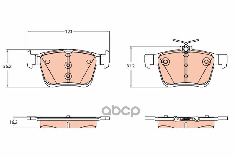 Колодки задние VW GOLF VII, SKODA KAROQ GDB2179 TRW арт. GDB2179