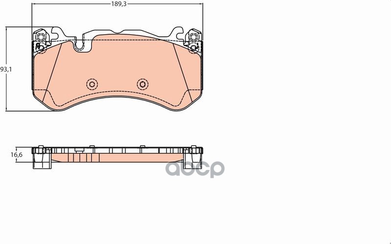 Колодки передние MERCEDES W213, GLC X253 17- GDB2220 TRW арт. GDB2220