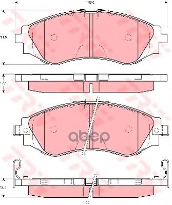 Колодки передние CHEVROLET Lacetti 03- TRW GDB3216 TRW арт. GDB3216