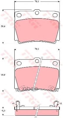 Колодки задние MITSUBISHI PAJERO III, PAJERO SPORT I-II GDB3239 TRW арт. GDB3239