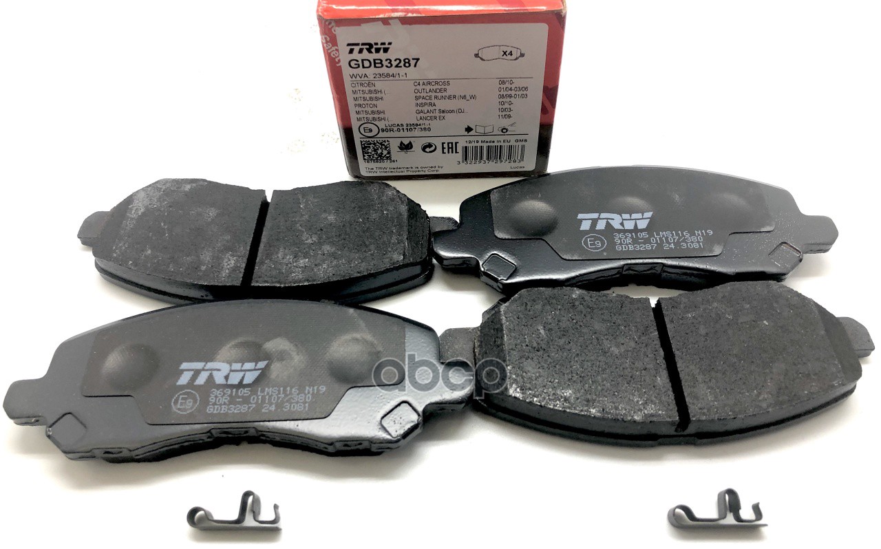 Колодки передние MITSUBISHI LANCER (CS, CY) GDB3287 TRW арт. GDB3287