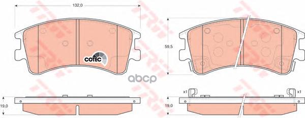 Колодки торм диск к-т передн TRW арт. gdb3310