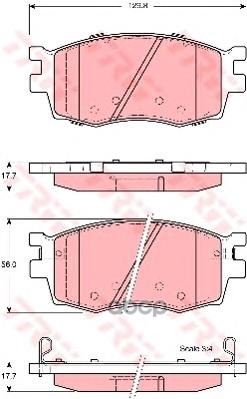 Колодки передние HYUNDAI ACCENT III (MC), I20 (PB), KIA RIO II GDB3420 TRW арт. GDB3420
