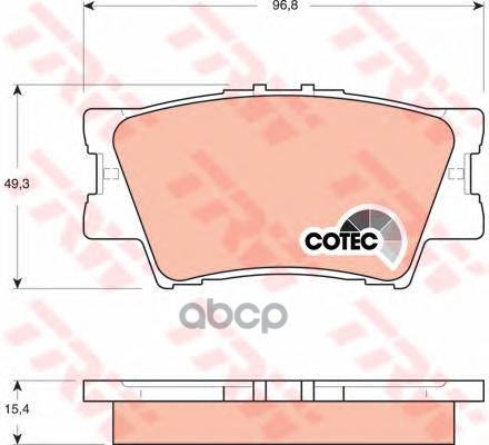 Колодки задние TOYOTA RAV 4 06-/ CAMRY TRW GDB3426 TRW арт. GDB3426