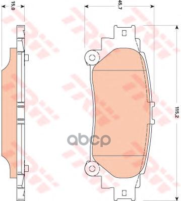 Колодки задние LEXUS RX III 270-450 2009-> TRW GDB3497 TRW арт. GDB3497