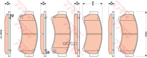 Колодки передние MAZDA 6 (GH) GDB3501 TRW арт. GDB3501