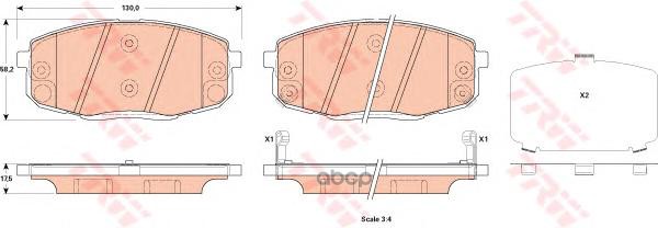 Колодки Передние Kia Cerato Ii 9/10- Gdb3523 TRW арт. GDB3523