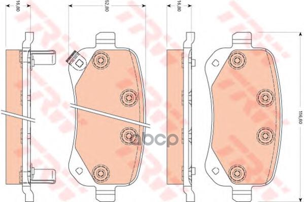 Колодки задние CHRYSLER Voyager IV/DODGE Journey all 07-> TRW GDB4176 TRW арт. GDB4176