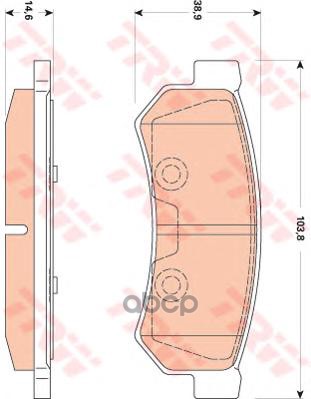 Колодки задние CHEVROLET LACETTI GDB4178 TRW арт. GDB4178