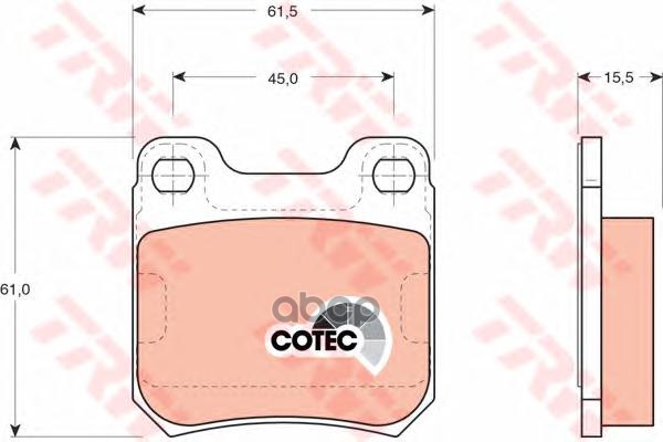 Колодки задние OPEL OmA/B/VecB TRW GDB915 TRW арт. GDB915