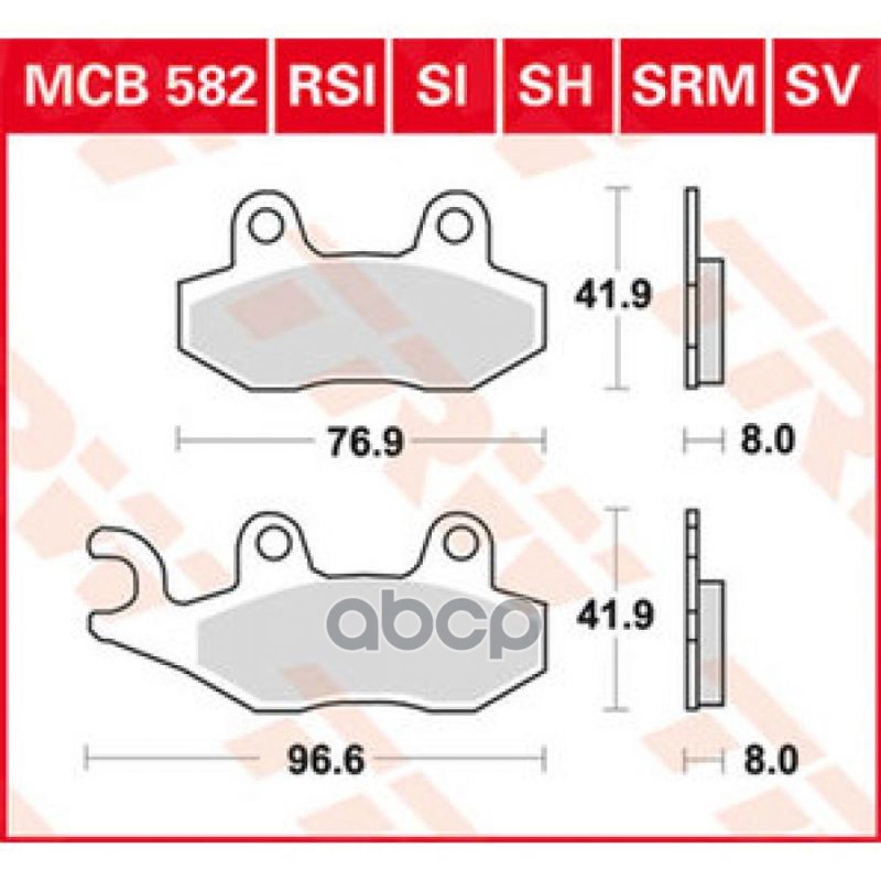 Колодки дисковые MCB582 TRW арт. MCB582