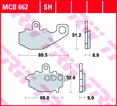 Колодки дисковые MCB662 TRW арт. MCB662