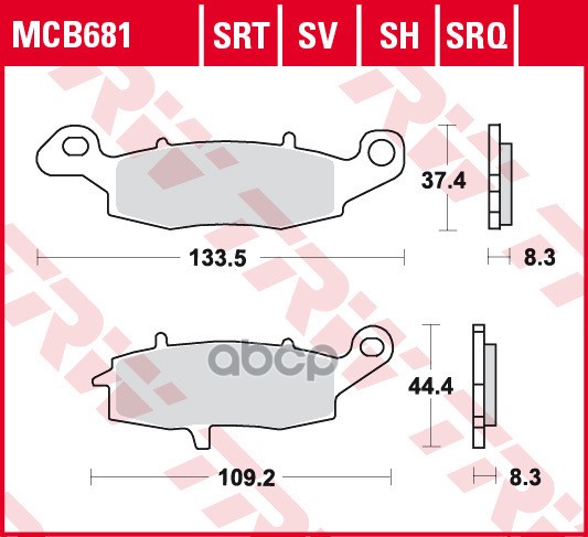 Колодки дисковые MCB681SV TRW арт. MCB681SV