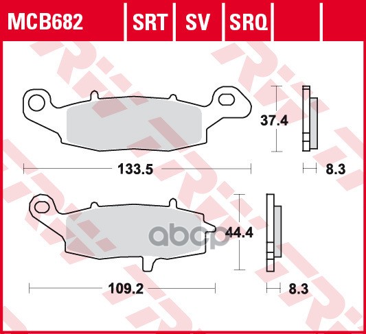 Колодки дисковые MCB682SV TRW арт. MCB682SV