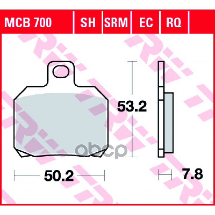 Колодки дисковые MCB700SH TRW арт. MCB700SH