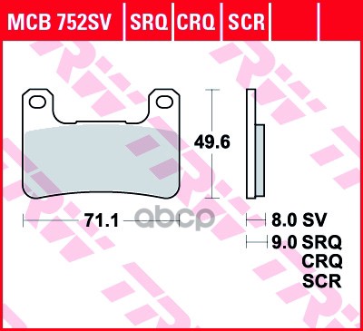 Торм.колодки дисковые MCB752SV TRW арт. MCB752SV