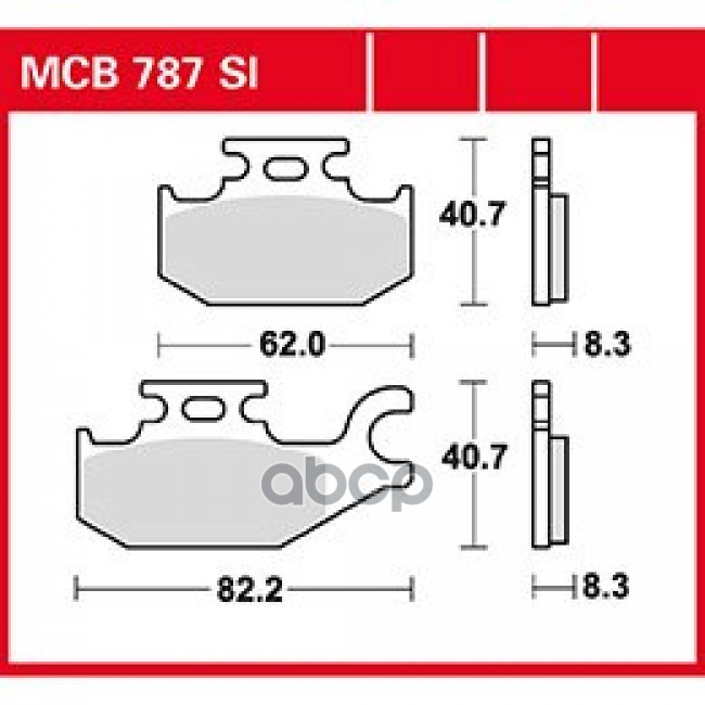 Колодки Тормозные Дисковые Передн Suzuki: Lt-A 500 11-, Lt-A 700 05-07, Lt-A 750 08- TRW арт. MCB787SI