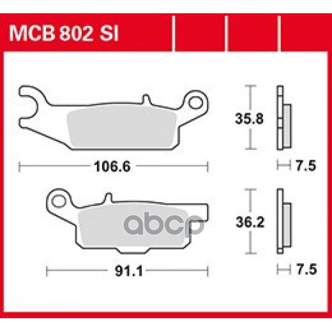 Колодки дисковые MCB802SI TRW арт. MCB802SI
