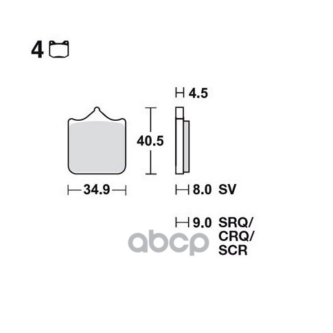 Колодки дисковые MCB829SV TRW арт. MCB829SV