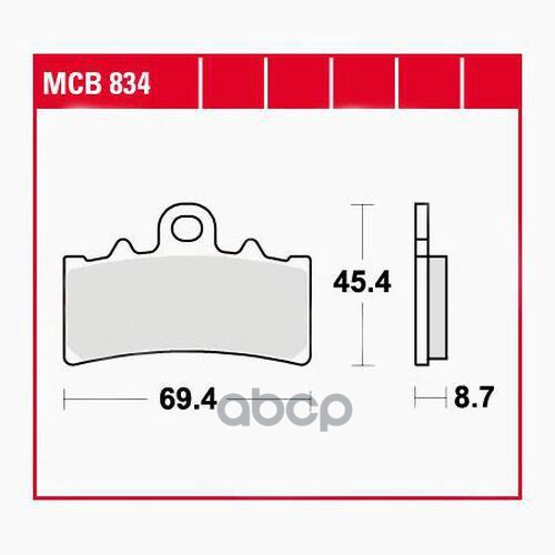 Комплект Тормозных Колодок, Дисковый Тормоз Mcb834 TRW арт. MCB834