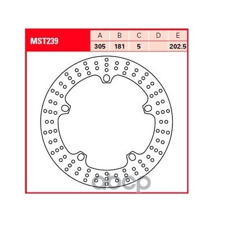 Диск тормозной MST239 TRW арт. MST239