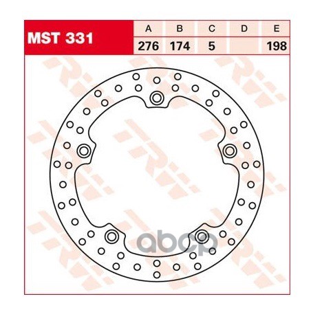 Диск тормозной MST331 TRW арт. MST331
