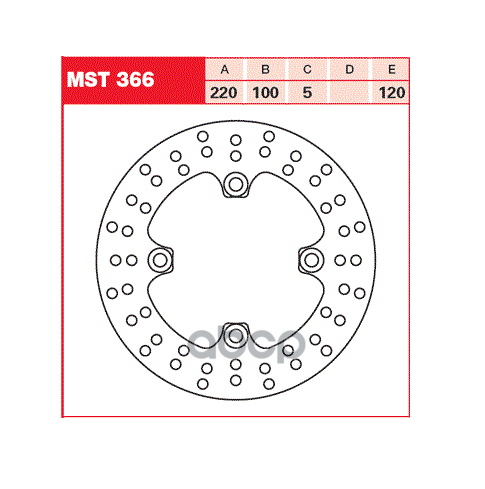 Диск тормозной MST366 TRW арт. MST366