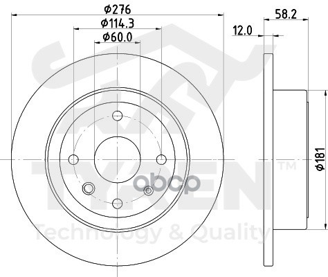 Диск Тормозной | Зад | TYREN арт. TYR1020571