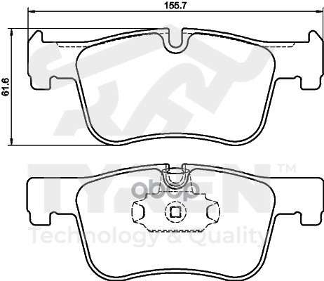 Колодки тормозные дисковые передние TYREN арт. TYR1210841