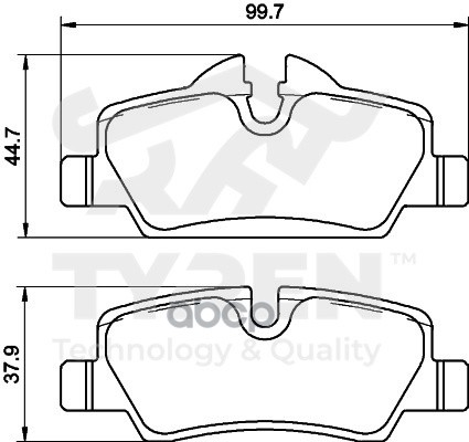 Колодки тормозные дисковые задние TYREN арт. TYR1210981