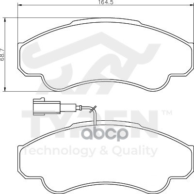 Колодки тормозные дисковые передние TYREN арт. TYR1211441