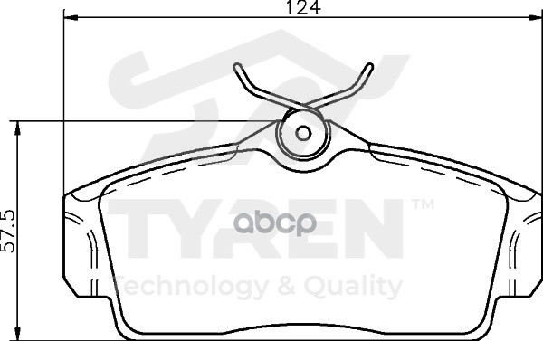 Колодки тормозные дисковые передние TYREN арт. TYR1212081