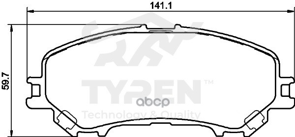 Колодки тормозные дисковые передние TYREN арт. TYR1212261