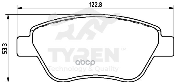 Колодки тормозные дисковые передние TYREN арт. TYR1212901
