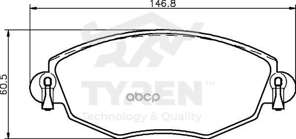 Колодки тормозные дисковые передние TYREN арт. TYR1213441