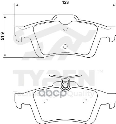 Колодки тормозные дисковые задние TYREN арт. TYR1213531