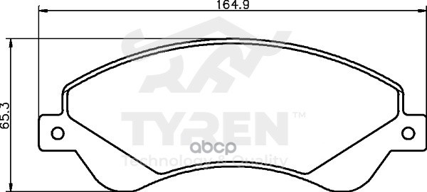 Колодки тормозные дисковые передние TYREN арт. TYR1213551