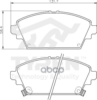 Колодки тормозные дисковые передние TYREN арт. TYR1214041