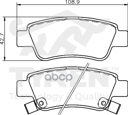 Колодки тормозные дисковые задние TYREN арт. TYR1214131