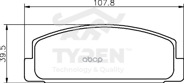 Колодки тормозные дисковые задние TYREN арт. TYR1214771