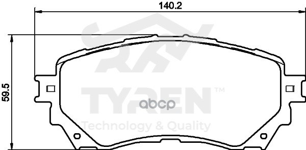 Колодки тормозные дисковые передние TYREN арт. TYR1214931