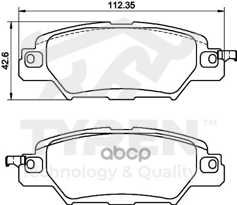 Колодки тормозные дисковые задние TYREN арт. TYR1214991