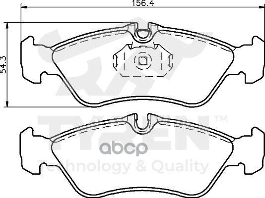 Колодки тормозные дисковые задние TYREN арт. TYR1215231