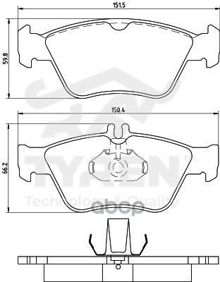 Колодки тормозные дисковые передние TYREN арт. TYR1215241